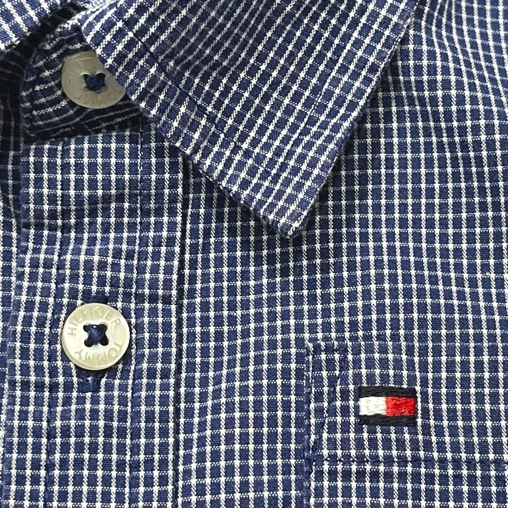Toddler Button Up Shirt Cotton Check - Picture 3 of 7